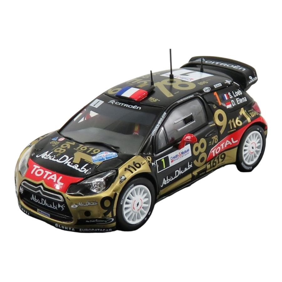 Citroen DS3 Abu Dhabi WRC #1 ラリーフランス 2013 S.Loeb D.Elena IXO 1/43 ミニカー | 