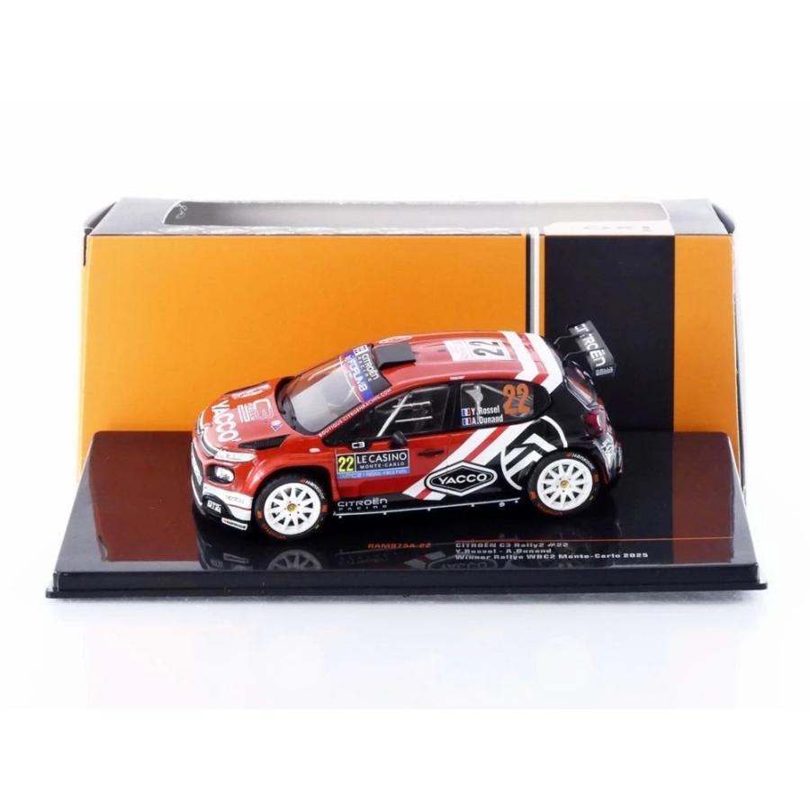 シトロエン C3 Rally2 #22 Y.Rossel ラリー・モンテカルロ 2025 レッド / IXO 1/43 ミニカー | 