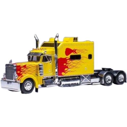 CAMION PETERBILT 379 Custom 2002 Dore Avec Drapeau Americain Ixo Altaya