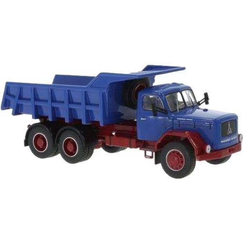 ミニカー Magirus-Deutz Jupiter 6x6 Z - 1:43 - IXO Magirus Jupiter 6x6 ブルー レッド ダンパー / IXO 1/43 建設機械模型