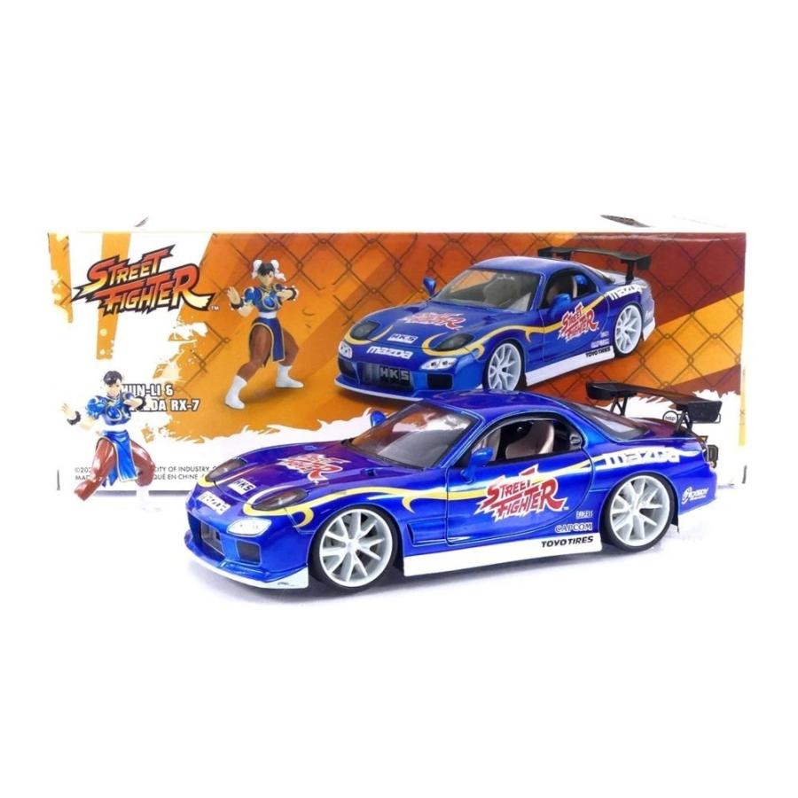 マツダ RX-7 1993 春麗フィギュア付き ブルー / Jada Toys 1/24 ミニカー | 