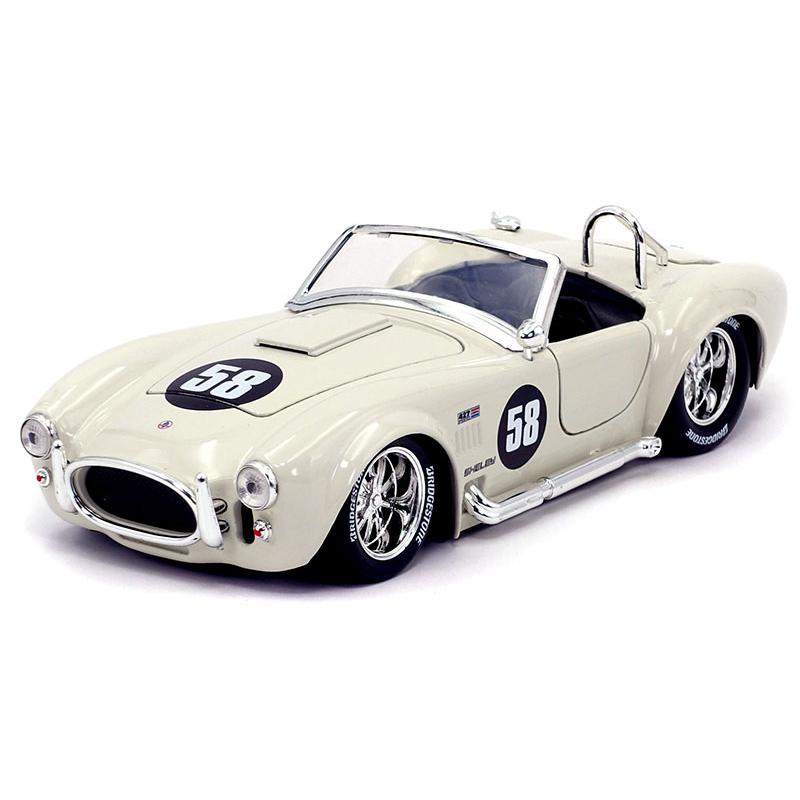 Shelbyシェルビー コブラ 427 S/C 1965 オフホワイト スポーツカー 模型 / JADA 1/24 ミニカー 模型 | 