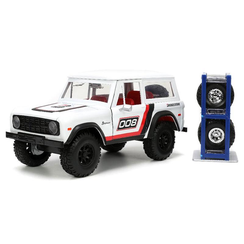 Fordフォード Broncoブロンコ ハードトップ 1973 ホワイト 四駆 働く車 模型 / JADA 1/24 ミニカー 模型 | 