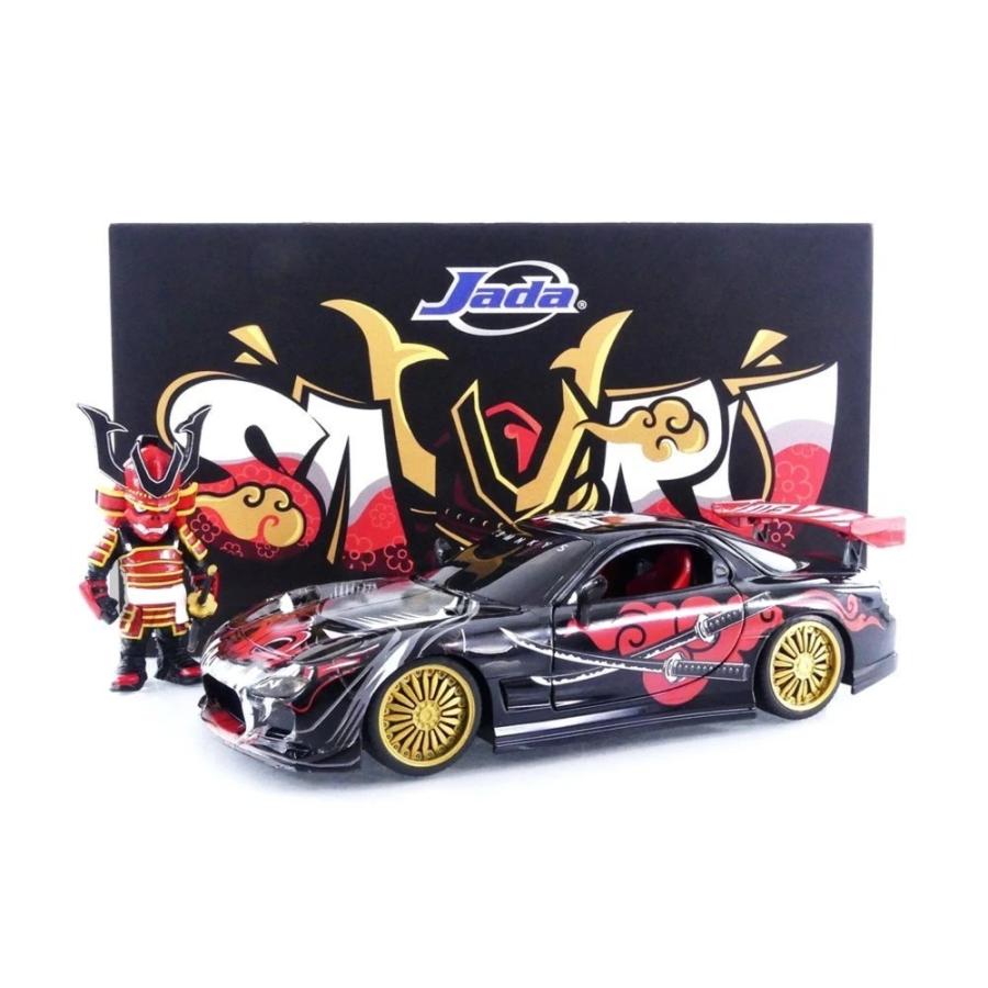 マツダ RX-7 1993 ブラック サムライフィギュア付き / Jada Toys 1/24 ミニカー | 