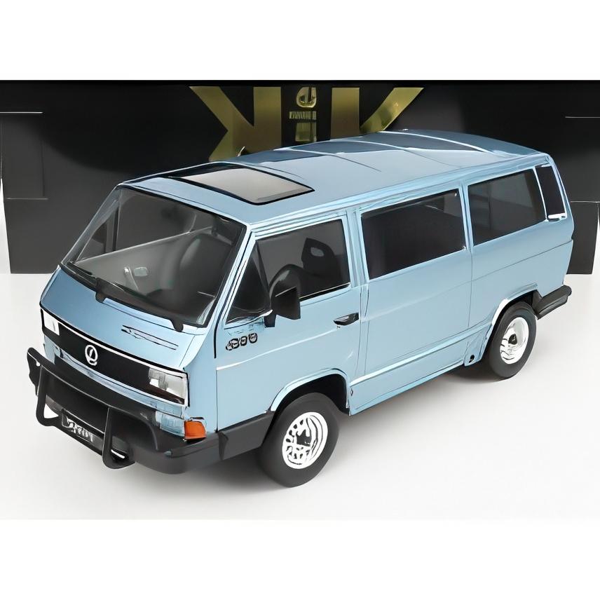 【予約】VOLKSWAGEN T3 ミニバス シンクロ 1987 ライトブルーメタリック/ KK-SCALE 1/18 ミニカー | 