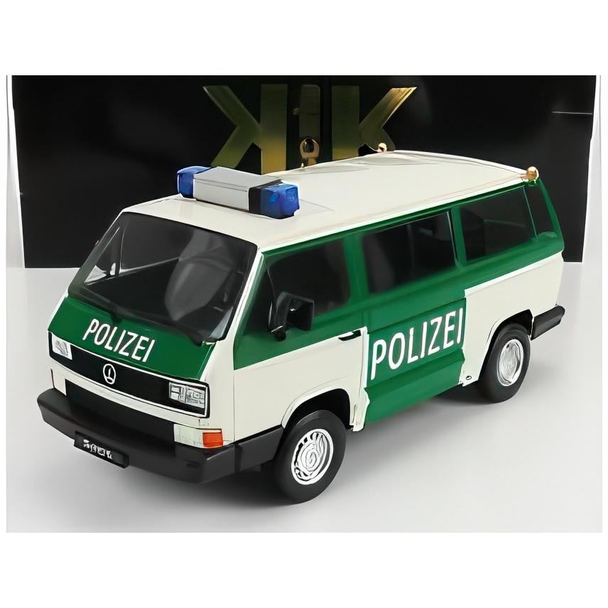 【予約】VOLKSWAGEN T3 ミニバス シンクロ 警察 1987 グリーン/ホワイト/ KK-SCALE 1/18 ミニカー | 