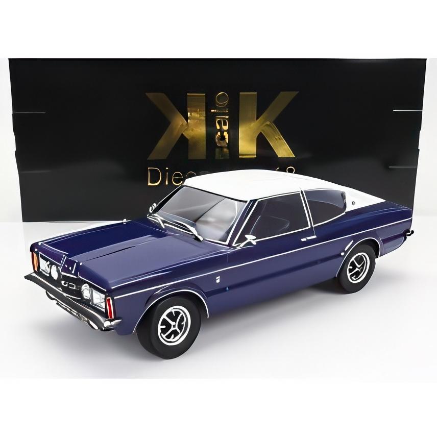 【予約】FORD タウナス GLX クーペ 1971 ブルー/ホワイト/ KK-SCALE 1/18 ミニカー | 