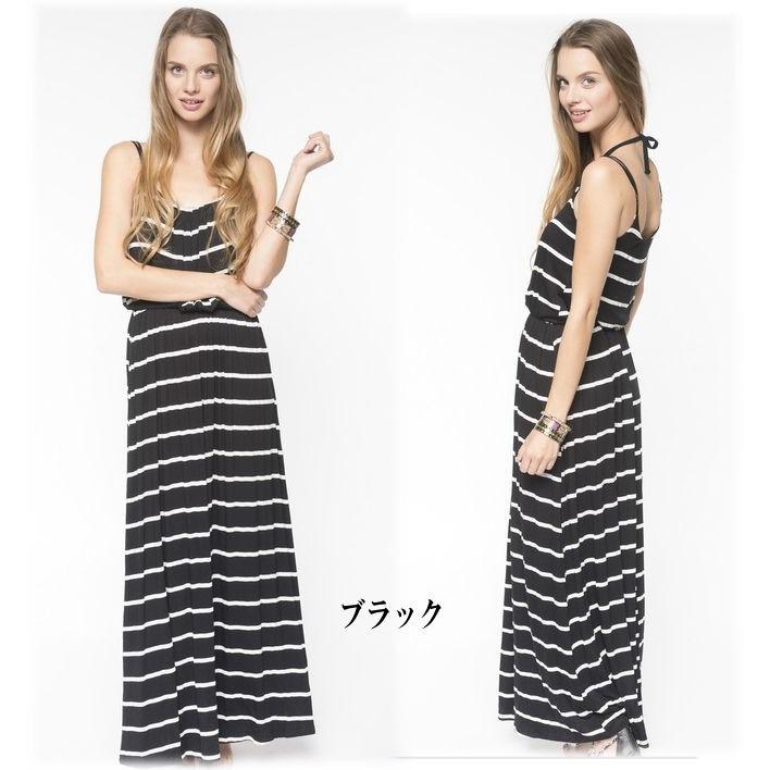 GM Striped Pleated Maxi with Spaghetti Strapマキシ丈ワンピース/LANIラニ インポートレディース通販 リゾート  サイズ交換ok |  | 01