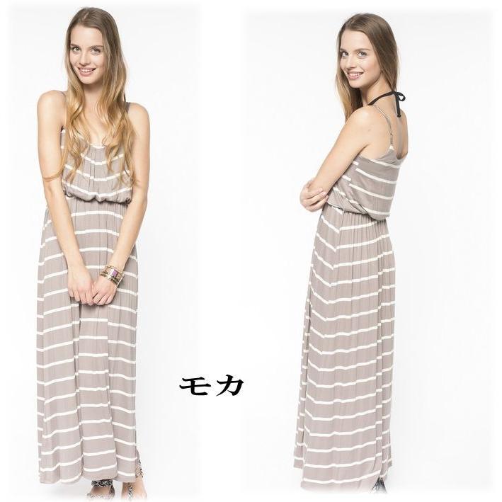 GM Striped Pleated Maxi with Spaghetti Strapマキシ丈ワンピース/LANIラニ インポートレディース通販 リゾート  サイズ交換ok |  | 02