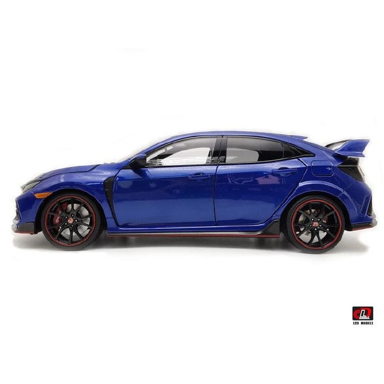 ミニカー 1/18 ホンダ・シビック タイプR FK8 青色 LCD TYPE R