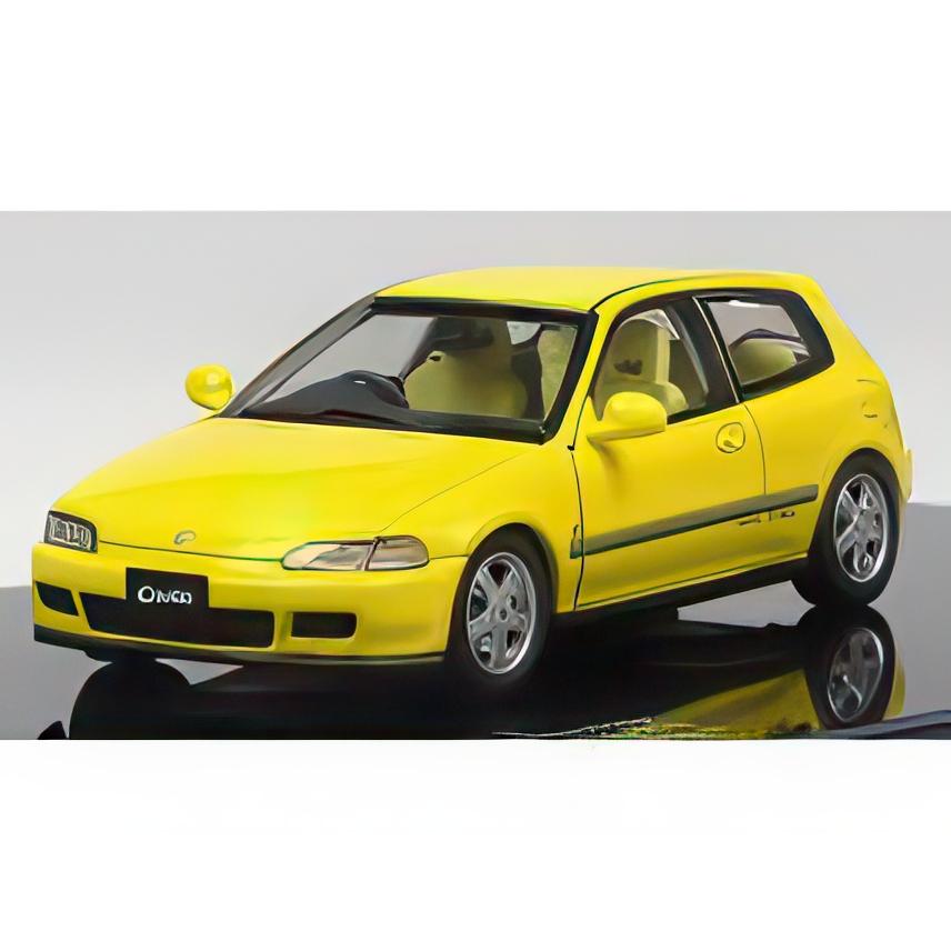 予約】HONDA CIVIC SIR II EG6 VTEC 1993 イエロー LCD 1/43 ミニカー