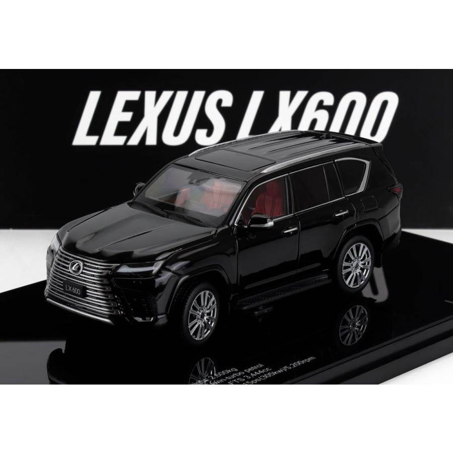 LS600レクサス 黒 ミニカー 71-24 完成品 ドア ボンネット開閉可能 Lexusレクサス LX600 2024 ブラック 開閉機構付き / LCD 1/43 ミニカー