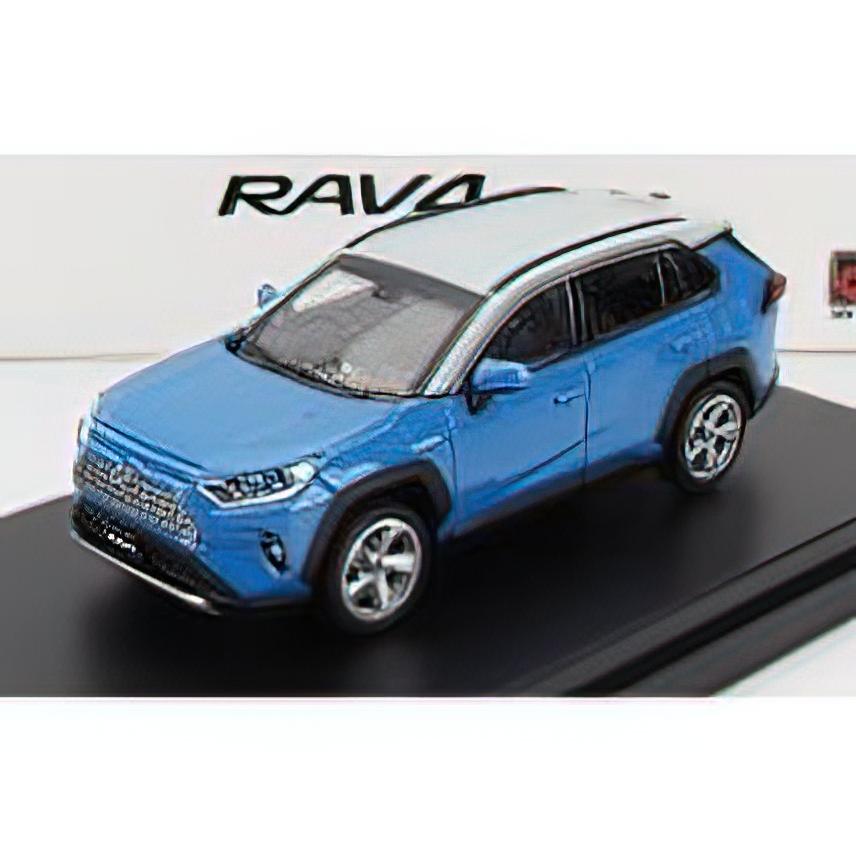 TOYOTA - RAV4 HYBRID 2023 BLUE SILVER /LCD 1/64 ミニカー