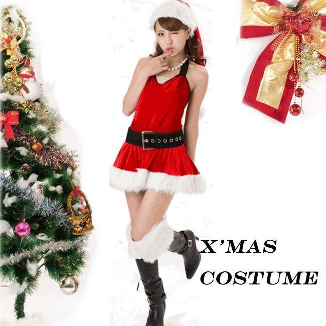 サンタコスチューム  3点セット/イベントコスチューム コスプレ衣装　(仮装、パーティー、クリスマス）大人用 女性 送料無料 | 