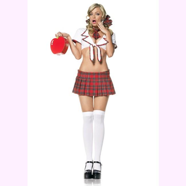 53046 MISS プレップ　スクールガールコスチューム 4ピースセット コスプレ衣装　パーティー ハロウィン /レッグアベニュー コスプレ・仮装・ハロウィン・女性・ | 