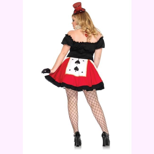 大きいサイズ 83409Xトランプの兵隊モチーフコスチューム 不思議の国のアリス 2ピースセット  コスプレ衣装　パーティー ハロウィン /レッグアベニュー83409X |  | 01