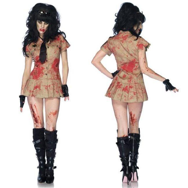 83886 ゾッ 血だらけゾンビ風警察制服風コスチューム 3ピースセット コスプレ衣装　パーティー ハロウィン /レッグアベニューコスプレ・仮装・ハロウィン・女性 | 