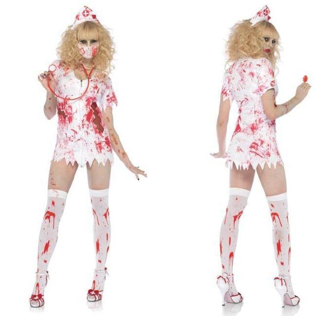 83891ブラッディナース・ゾンビコスチューム 3ピースセット コスプレ衣装　パーティー ハロウィン /レッグアベニュー コスプレ・仮装・ハロウィン・女性・大人用 | 