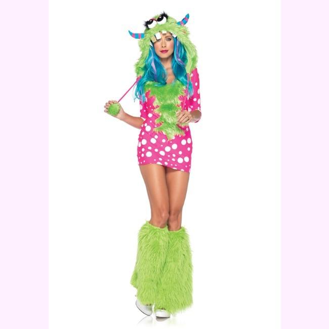 83933ピンクドットとグリーンのコントラストがかわいい モンスター2ピースセット インポートコスチュームセクシー  /LEG AVENUEレッグアベニュー  コスプレ・仮 | 