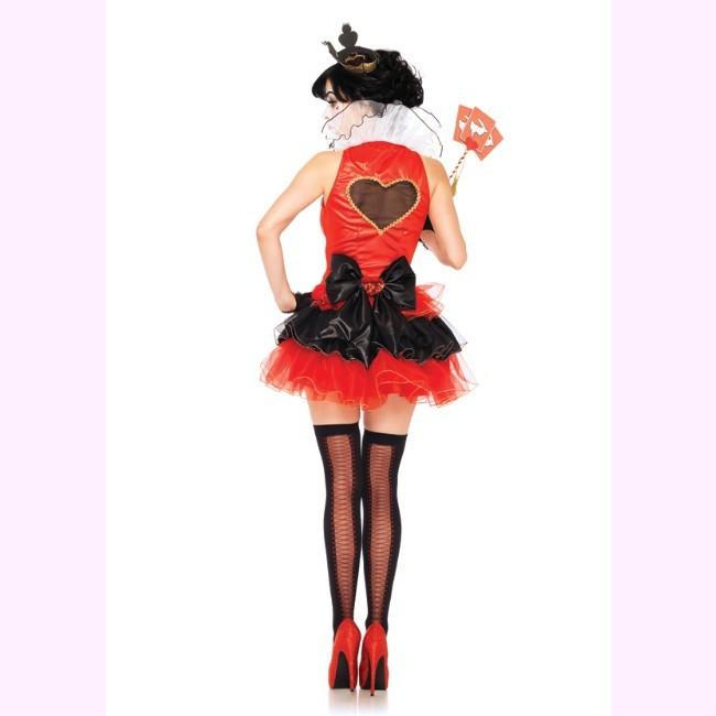 83950Vネックをハートがふちどるブラックハートクィーンドレス2ピース  セクシーコスチューム コスプレ /レッグアベニュー   コスプレ・仮装・ハロウィン・女性 |  | 01