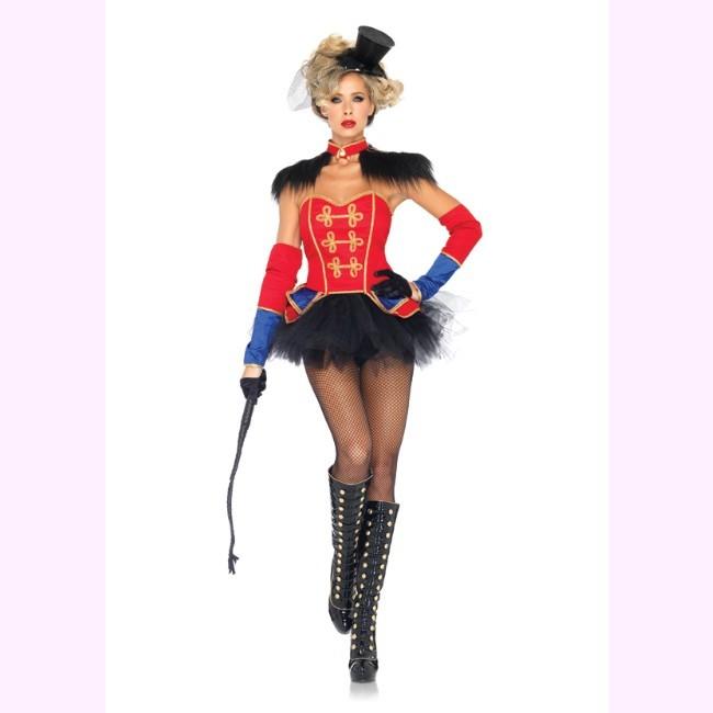 85031黄色いラインの飾りがついたバスティアにチュチュスカートがキュートなリングマスター4ピース  セクシーコスチューム コスプレ /レッグアベニュー   コスプ | 