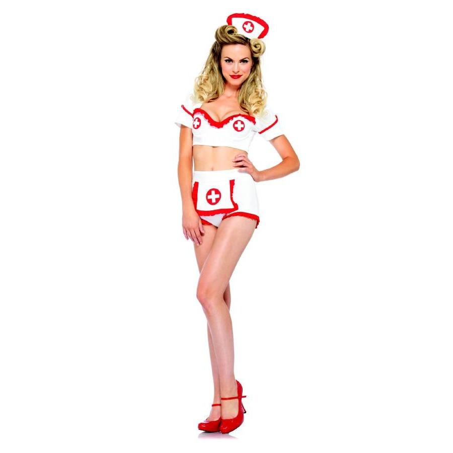 85197ショートパンツがかわいい セクシーナースコスチューム 3点セット 大人用 コスプレ衣装　/LEG AVENUEレッグアベニュー コスプレ・仮装・ハロウィン・女性・ | 