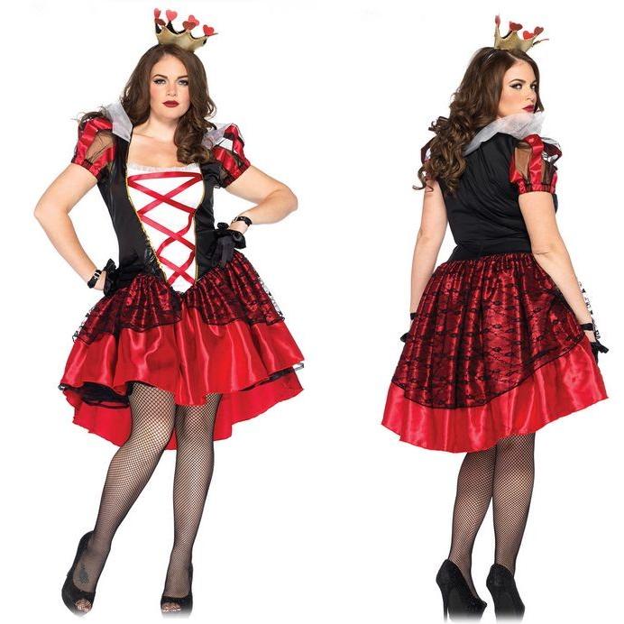 86166X 大きいサイズ ロイヤルレッドクィーンコスチューム 2点セット プラスサイズ　大人用 コスプレ衣装　/LEG AVENUEレッグアベニュー コスプレ・仮装・ハロウ | 