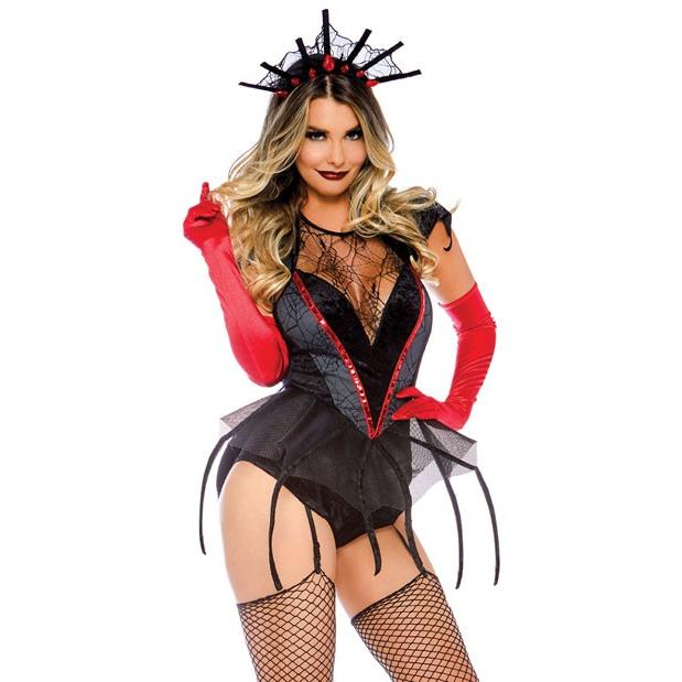 スパイダークィーン　コスチューム　3点セット レッグアベニューコスプレ衣装(仮装、パーティー、ハロウィン）  大人女性 |  | 02