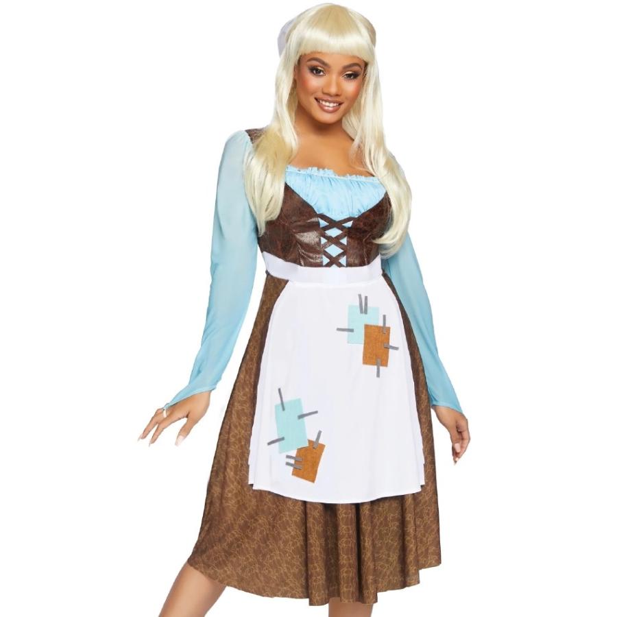 ペザント シンデレラ 農家のシンデレラ レディース用 ハロウィンコスチューム  ２点セット 仮装 | 