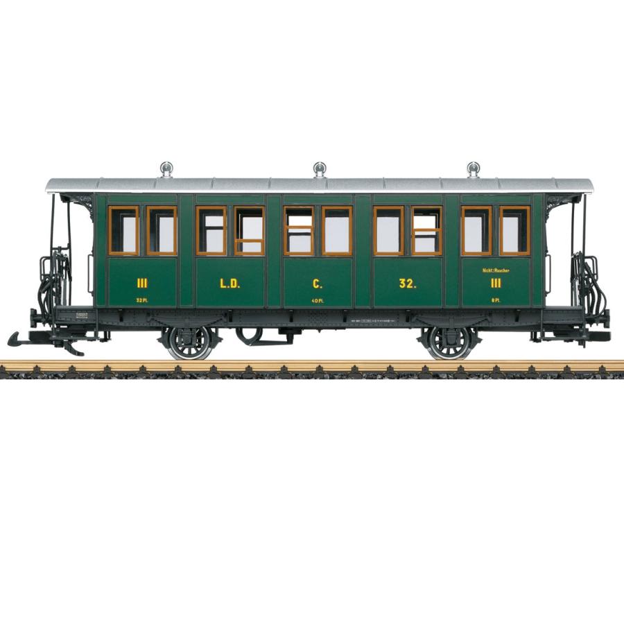 Gゲージ 鉄道模型 客車 LGB エルジービー RhB LD C32 3rd class green Museum car Era I-VI | 