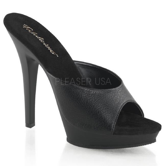 LIP-101　5インチ(約12.5cm) ハイヒール ミュール クリアサンダル /PleaserプリーザーFABULICIOUS パーティー 靴 大きい シンデレラサイズ |  | 01