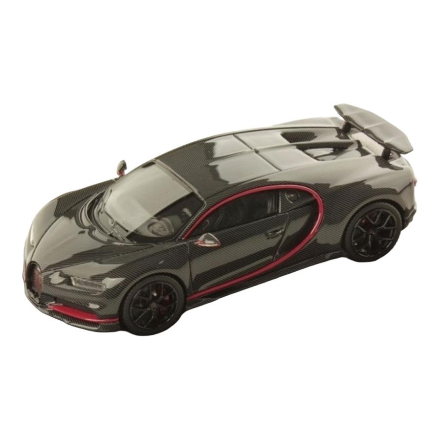Bugatti Chiron Sport オープンウィング グレーカーボン イタリアンレッドフレーム / LOOKSMART 1/43 ミニカー | 