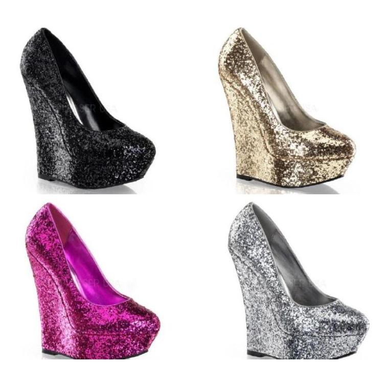 LUSTER-20 6インチ(約15cm) ハイヒール 厚底 ウェッジパンプス サンダル パンプス/PleaserプリーザーDay & Night  パーティー 靴 シンデレラサイズ 大きい | 