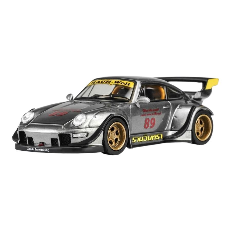 【予約】2027年発売予定 Porsche 911 993 RWB #89 RAMINTRA シルバー MOTORHELIX 1/64 ミニカー | 