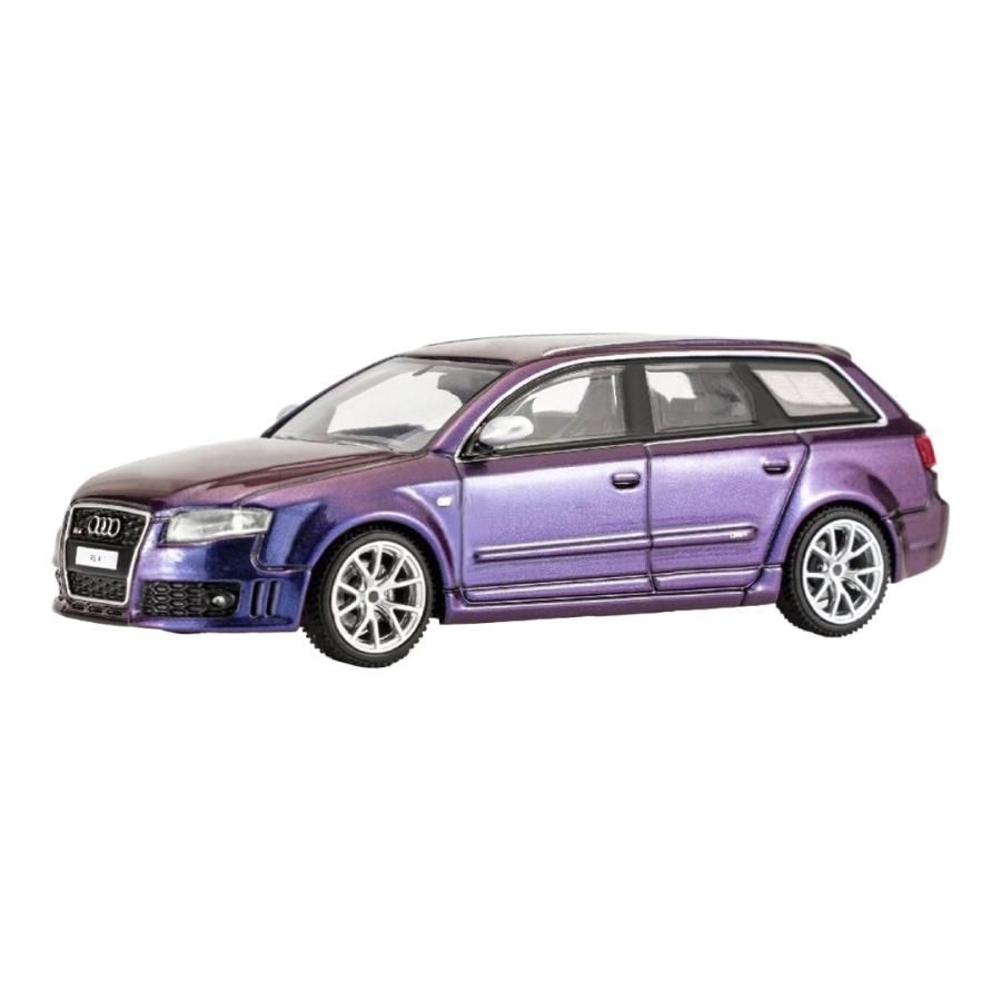 【予約】2026年発売予定 Audiアウディ RS4 B7 アバント 2005 パープルメタリック / MOTORHELIX 1/64 ミニカー | 