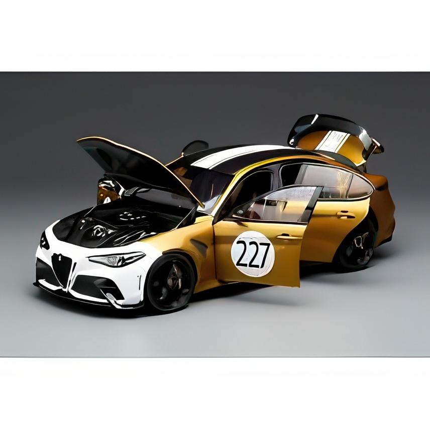 アルファロメオ・ジュリア 1/18 ブラック 予約】26年発売予定 MOTORHELIX 1/18 ALFA ROMEO ジュリア GTAm No.227