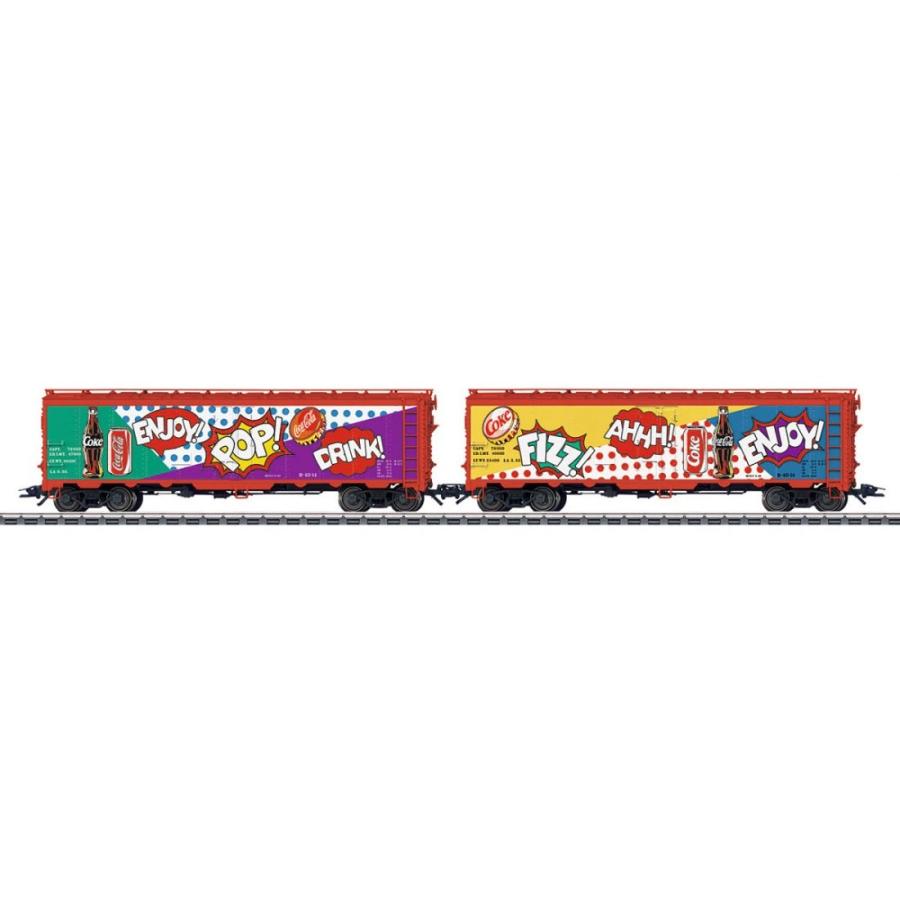 HOゲージ 鉄道模型 貨車 Maerklin 2x Refrigerator car US Coca-Cola | 