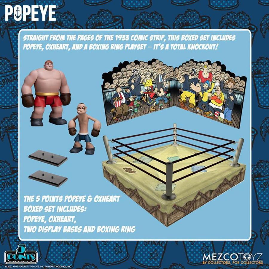 Mezco ポパイ＆オックスハート 5ポインツ ボックスセットの画像