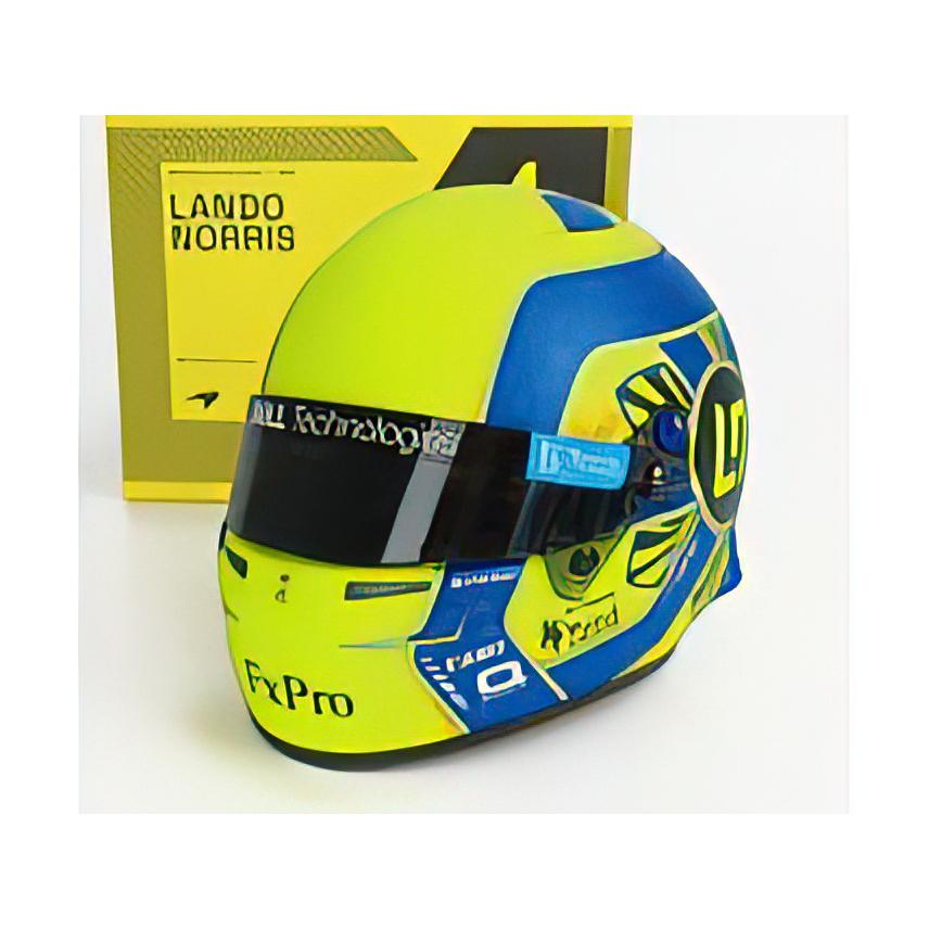 F1 CASCO HELMET MCL36 MERCEDES TEAM MCLAREN N 4 SEASON 2022 LANDO NORRIS - YELLOW BLUE/BELL HELMET 1/2 ヘルメットレプリカ ミニチュア | 