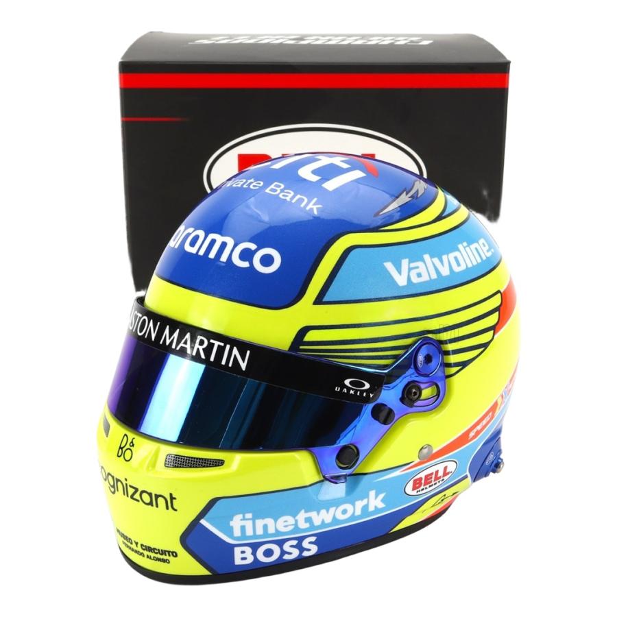 Fernando Alonso Aston Martin Aramco ヘルメット #14 2024 / MINI HELMET 1/2 ミニカー | 