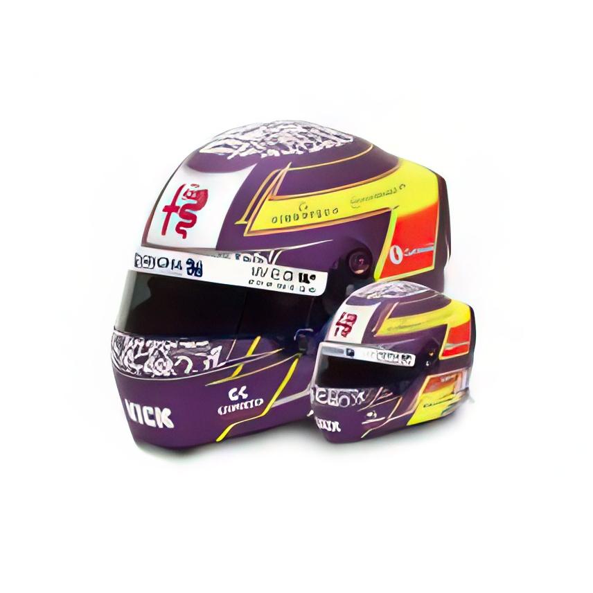 予約】25年発売 F1 ヘルメット 周冠宇 2024 MINI HELMET 1/2 : バスク