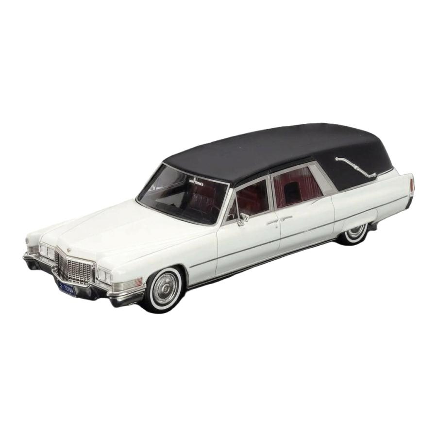 Cadillac Superior Funeral Car 霊柩車 1970 ホワイト/ブラック 限定版 / Matrix 1/43 ミニカー | 