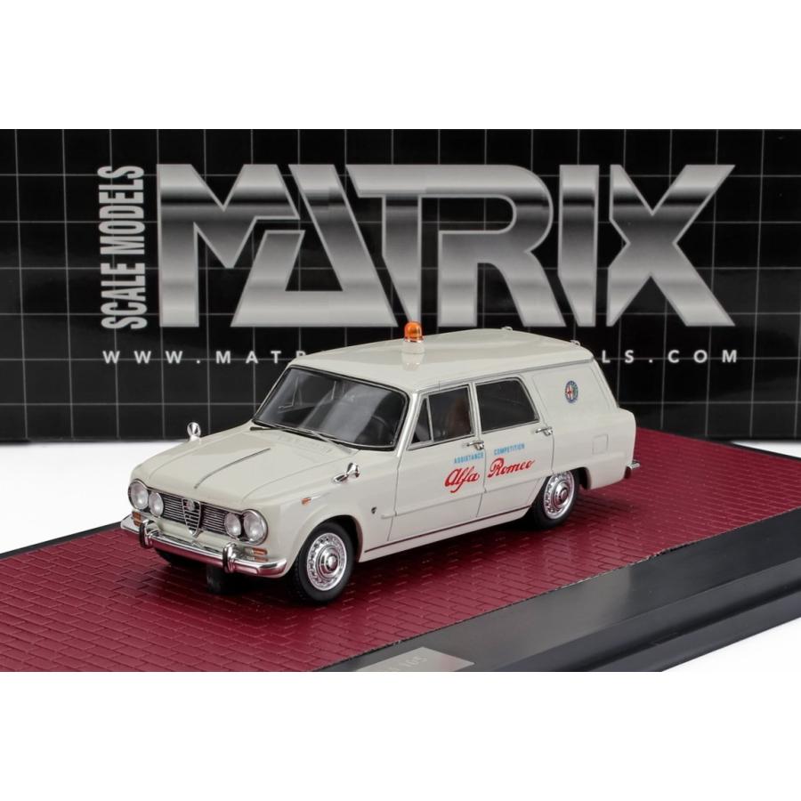 アルファロメオ ジュリア ステーションワゴン アルファロメオ・アシスタンス 1967 ホワイト 100台限定/ Matrix 1/43 ミニカー | 