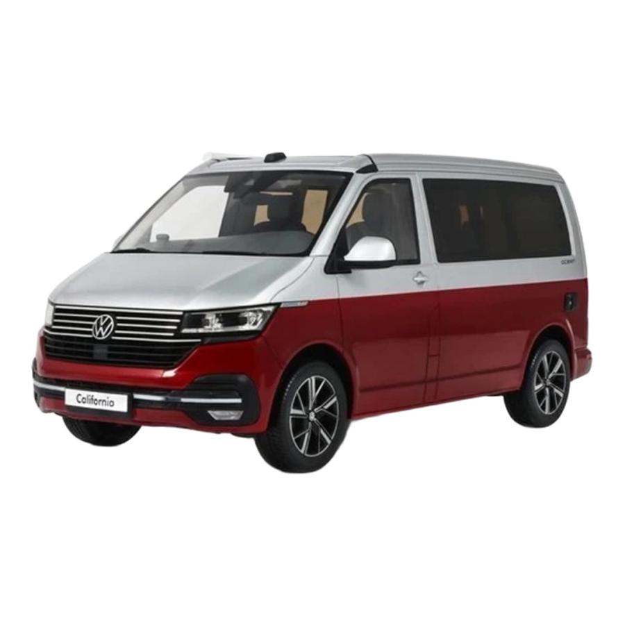 【予約】 VW T6.1 カリフォルニア オーシャン 2021 レッド/シルバー / Otto Mobile 1/18 ミニカー | 
