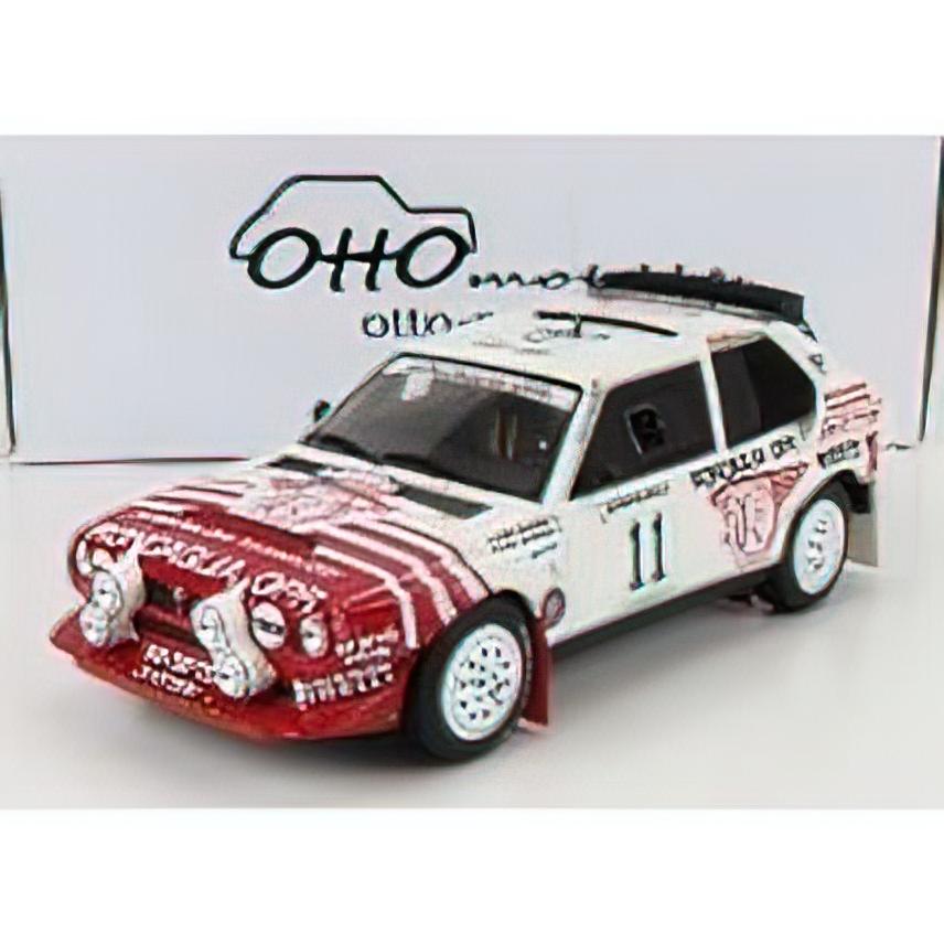 LANCIA - DELTA S4 TEAM RONCAGLIA OPR (night version) N 11 RALLY OLYMPUS 1986 P.ALESSANDRINI - A.ALESSANDRINI - WHITE RED /Otto 1/18 ミニカー | 