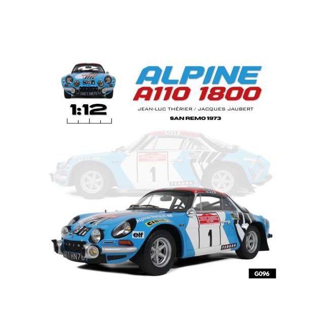 1973 アルピーヌ A110 1800 #1 サンレモラリー レジンシリーズ Alpine / OTTO 1/12 ミニカー | 