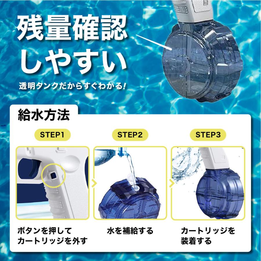水鉄砲 電動 連射式 強力 大容量 ウォーターガン 軽量 小型 2023年人気 子供から大人まで |  | 06