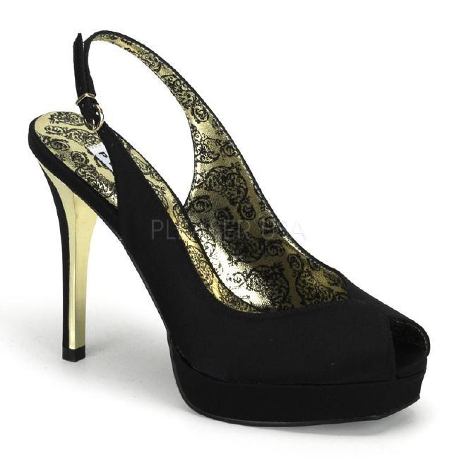 PEONY-03 4.5インチ(約11cm) ハイヒール サンダル /Pleaserプリーザー バーレスクBORDELLO パーティードレス 靴 大きいサイズ |  | 01