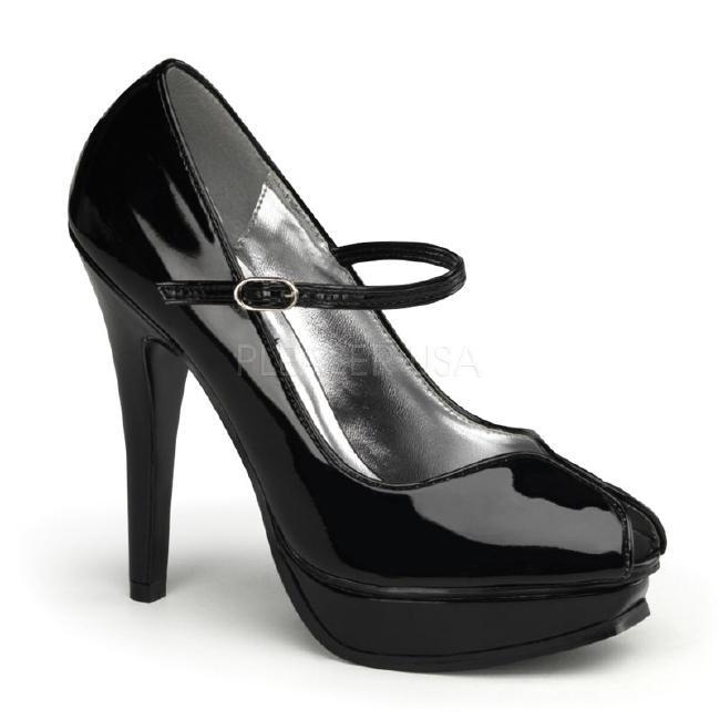 PLEASURE-02 5.25インチ(約13cm) ハイヒール パンプス エナメル メリージェーン/Pleaserプリーザー レトロな靴 パーティー シンデレラサイズ 大きい | 
