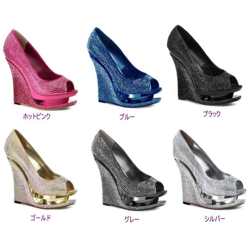 RAZZLE-660RS 5.5インチ(約14cm) ハイヒール 厚底 ウェッジパンプス